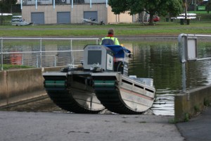 Mobitrac amphibious water entry